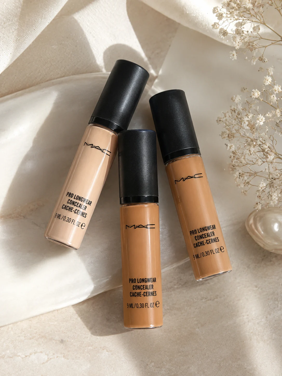 MAC Pro Longwear Concealer in several shades.