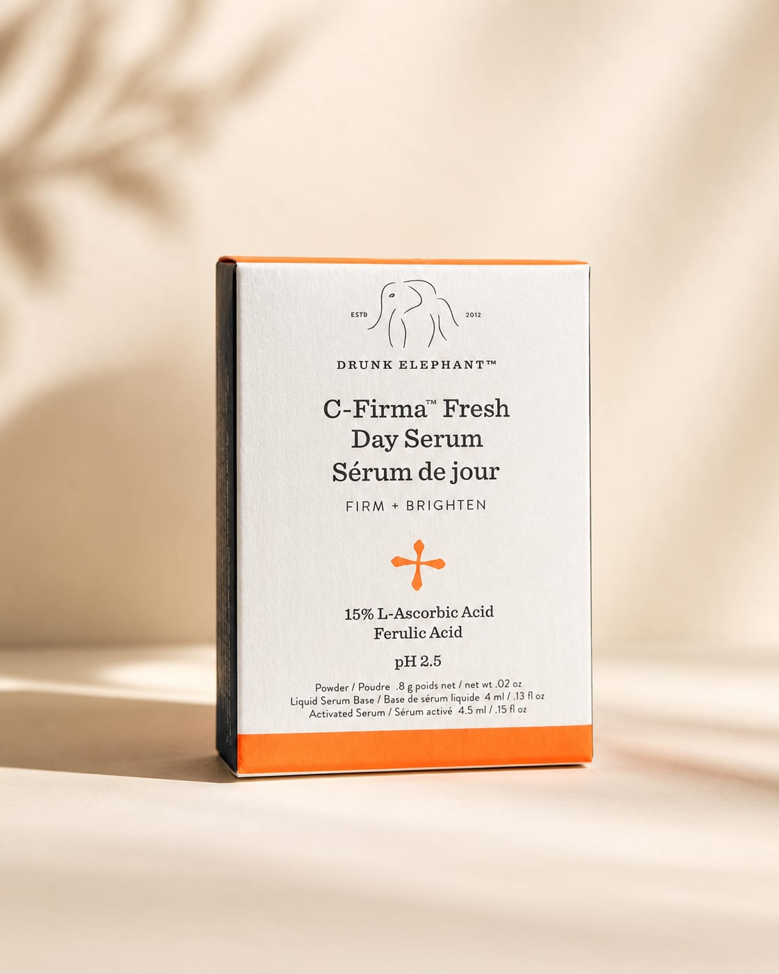 Drunk Elephant C-Firma Fresh Day Serum with 15% L-ascorbic acid and ferulic acid.