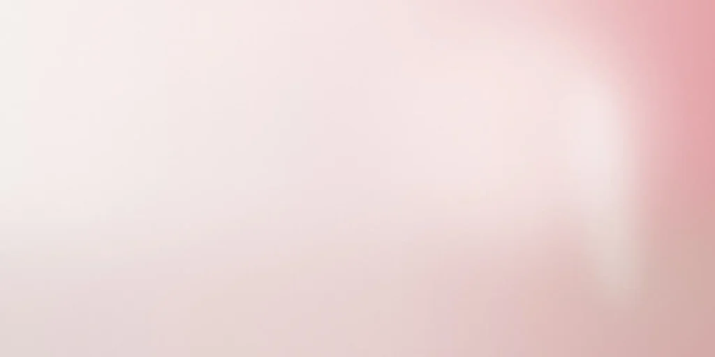 Abstract editorial hero in melon pink with a cool green accent, LOREN STANDARD brand profile backdrop