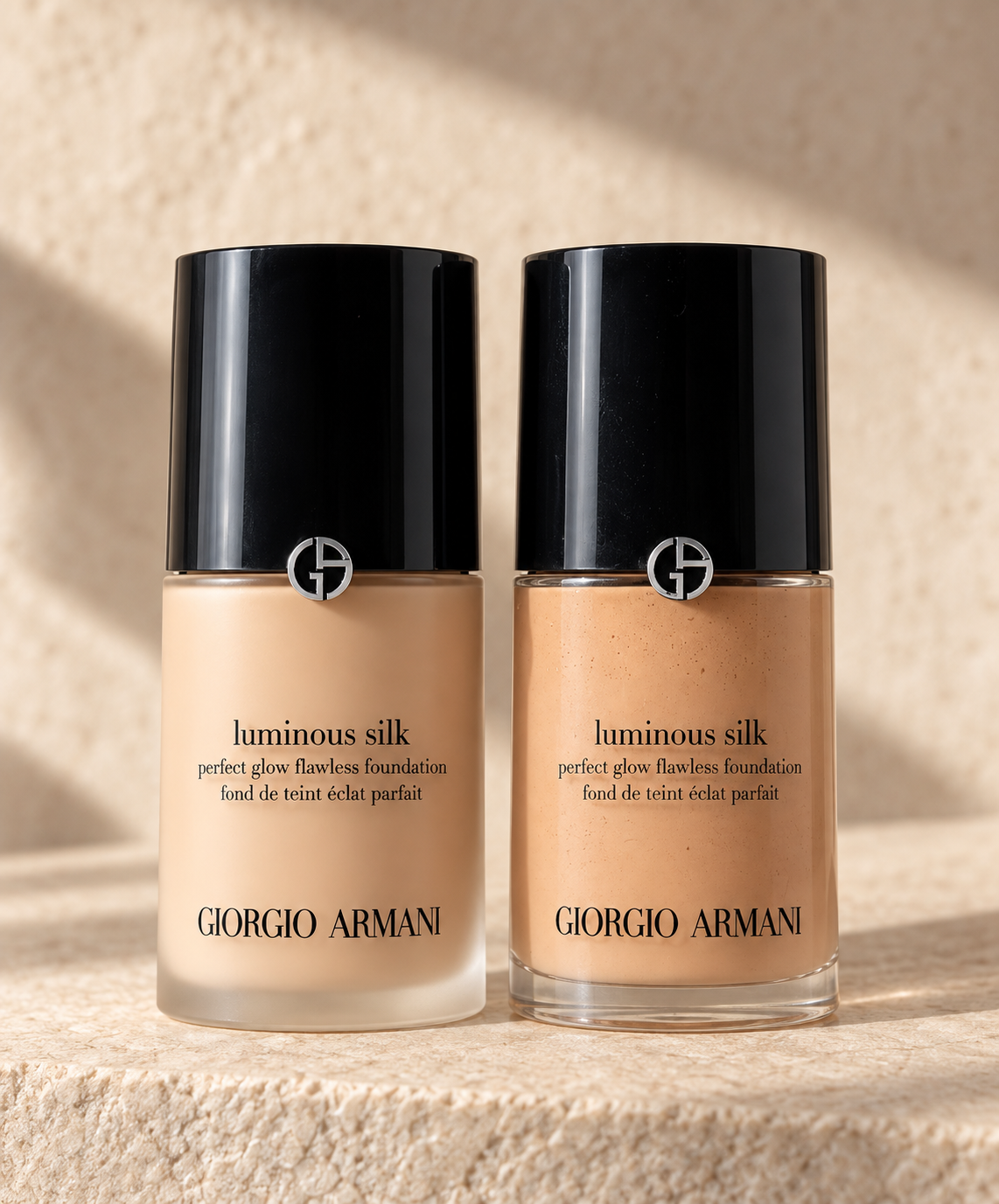 שני בקבוקי מייקאפ Giorgio Armani Luminous Silk Foundation