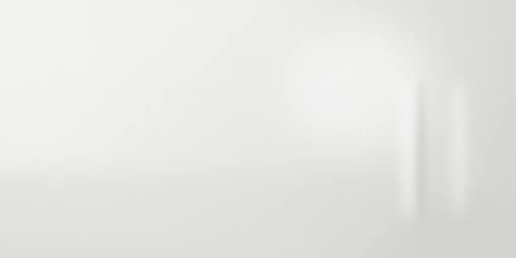 Abstract editorial hero in laboratory white and grey, LOREN STANDARD brand profile backdrop